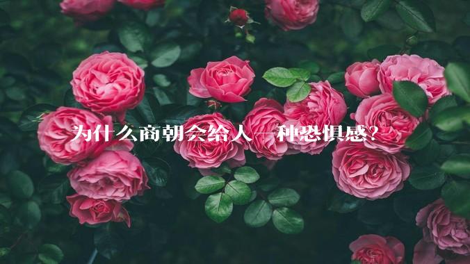 为什么商朝会给人一种恐惧感？